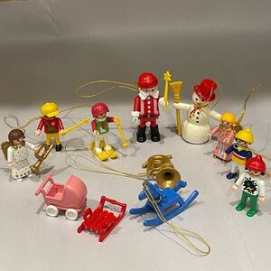 Playmobil Christmas Santa Angel Toys Boy Girl Snowman Tree Decorations